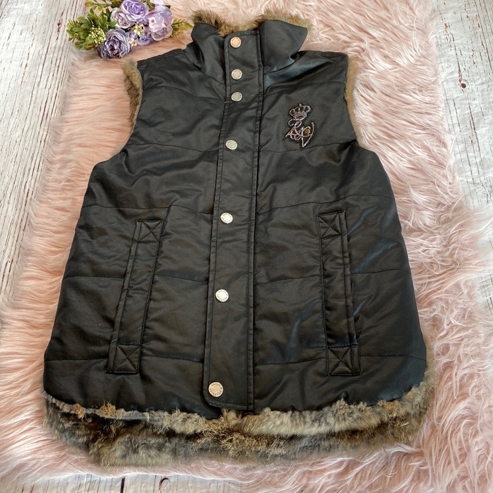 Zadig & Voltaire Deluxe Khel Reversible Rabbit Fur Vest sz XS